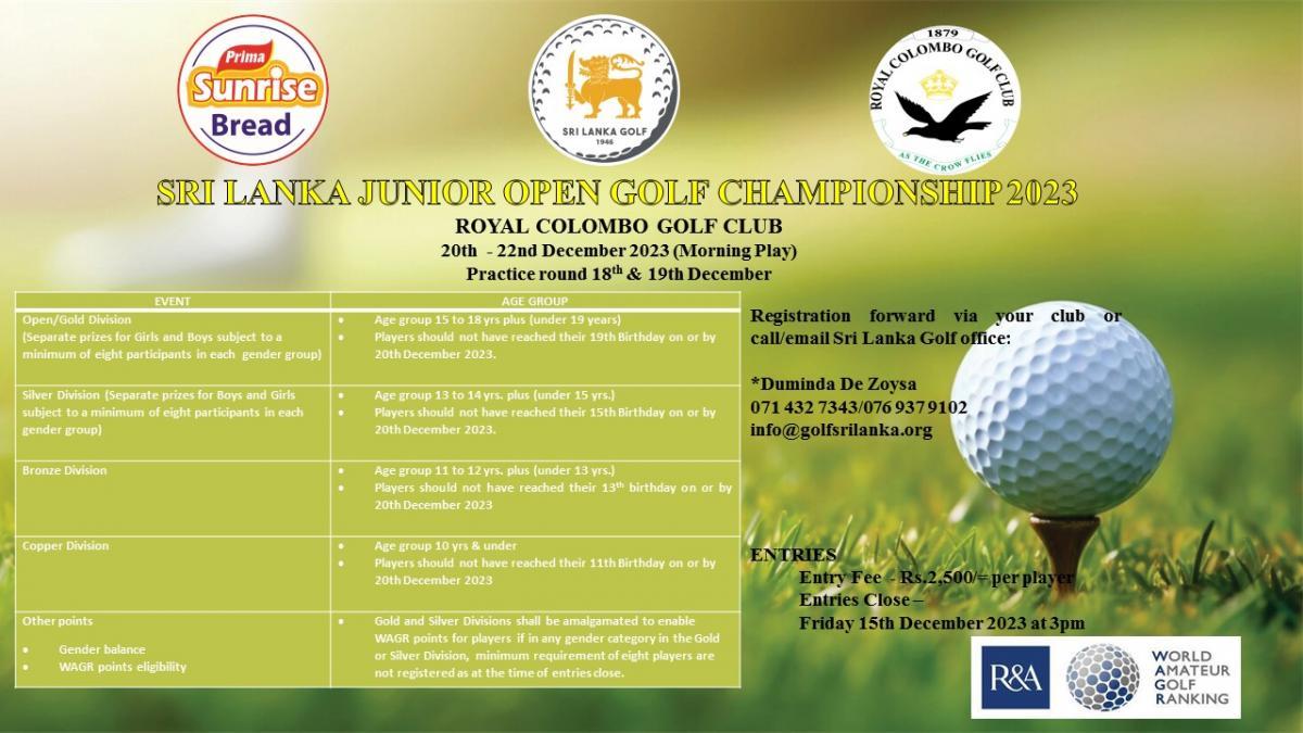 Sri Lanka Junior Open Golf Championship 2023